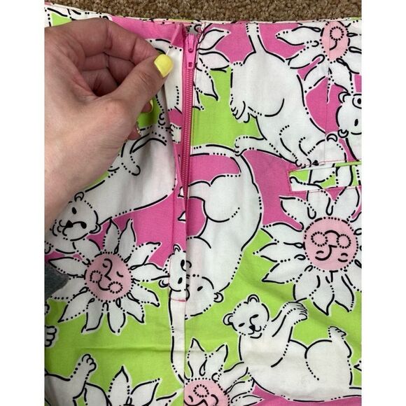 Vintage Lilly Pulitzer French fried lion cat mini skirt - Picture 3 of 5